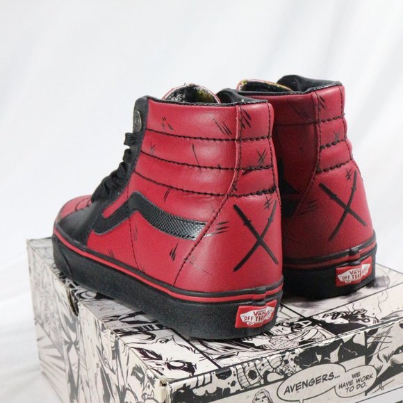 VANS Marvel x SK8-Hi 'Deadpool' Sneakers NIB - Picture 3 of 15